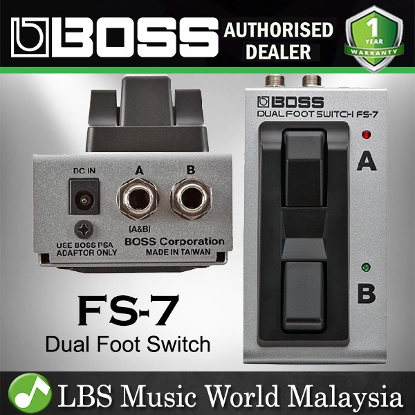 Boss FS-7 สวิตช์เท้าคู่ พร้อมสวิตช์สลับขั้ว และสลักเท้าชั่วขณะ (FS7 FS ...