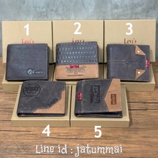 Levis Mens Synthetic Leather Wallets กระเป๋าสตางค์ทรงสั้น