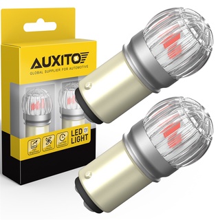 Auxito ชิปเซ็ตหลอดไฟท้าย LED 1157 3030 BAY15D P21/5W สว่างมาก สําหรับไฟท้าย ไฟถอยหลัง 2 ชิ้น