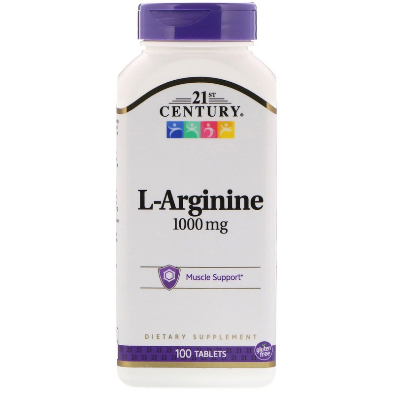 21st-century-l-arginine-1-000-mg-100-tablets-ช่วยชะลอความเสื่อมทั่วร่างกาย-เสริมสมรรถภาพ