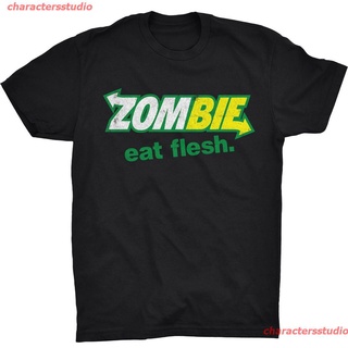 charactersstudio New เสื้อยืดแฟชั่นผู้ชายระบายอากาศพิมพ์ลาย Eat Flesh Subway The Walking Dead Resident Evil Walkers sale