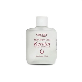 Cruset Silky Hair Coat Keratin Oil Vitamin E ครูเซ็ท ซิลกี้ แฮร์โคท เคราติน วิตามินอี แบบเติม ขนาด 85 ml  01825