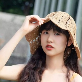 หมวกถัก หมวกสานผู้หญิง สไตล์เกาหลีน่ารักๆ พร้อมส่ง  .S-002