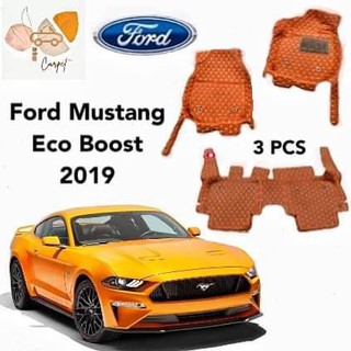 พรมปูพื้นรถยนต์ FORD Mustang  Eco  Boost  2019  3 PCS  ฟอร์ด พรมรถยนต์