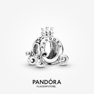 Pandora สร้อยข้อมือ จี้มงกุฎขัดเงา รูปตัว O เครื่องประดับเงิน e1005