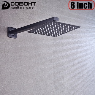 Doboht ชุดหัวฝักบัวอาบน้ํา กันฝน พร้อมแขนฝักบัว (40 ซม./8 นิ้ว) SET-40SS008-S-BL