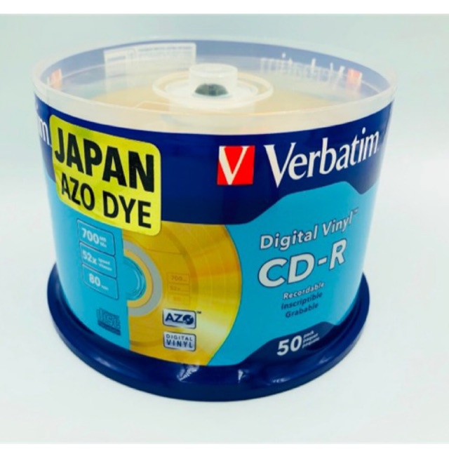 รูปภาพของVerbatim JAPAN AZO DYE แผ่นสีทอง CD-R 52X 700MB.(50/Pack)ลองเช็คราคา