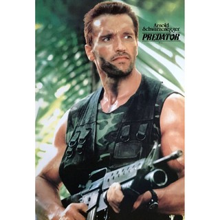 โปสเตอร์ รูปถ่าย ดารา หนัง อาร์โนลด์ Arnold Schwarzenegger Predator (1987) POSTER 20”x30” Inch American V3