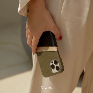 ภาพขนาดย่อของภาพหน้าปกสินค้า(12 series)MUSE 3Tone Card Holder Phone Case EARTH TONE จากร้าน muse.onthemove บน Shopee ภาพที่ 3