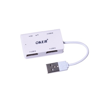 C1503 OKER CARDREADER USB V2.0 TF/SD/MicroSD สีขาว