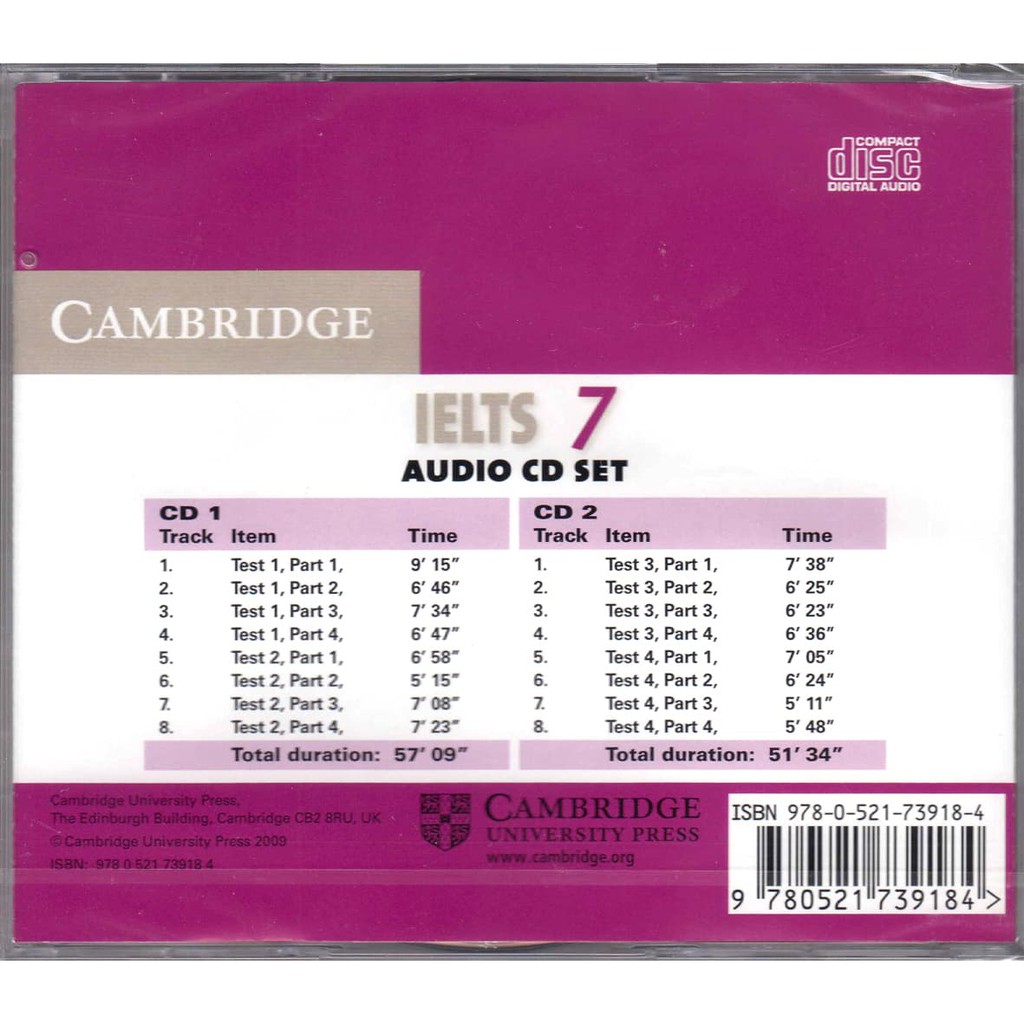 dktoday-หนังสือ-cambridge-ielts-7-student-with-answer-audio-cds-2-แผ่น-หนังสือสภาพปานกลาง