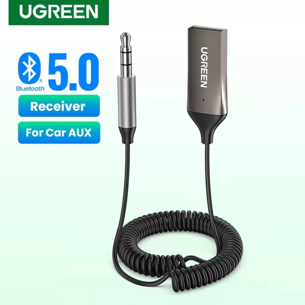 ภาพหน้าปกสินค้าUGREEN รุ่น 70601, 60300 Wireless Bluetooth Receiver 5.0 USB สำหรับฟังเพลงบนรถยนต์ AUX หัวแจ๊คขนาด 3.5mm