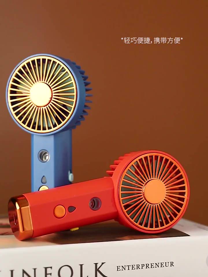 พัดลมไอน้ำพกพา-steammini-fan-พัดลมไอน้ำแบบมือถือ-แบบพกพา-สีพาสเทล-ลายการ์ตูน-พัดลมขนาดเล็กพร้อมสเปรย์