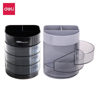 [ของขวัญฟรี] Deli กล่องดินสอ ลิ้นชัก 3 ชั้น ที่ใส่ปากกา กล่องใส่ปากกา อเนกประสงค์ เครื่องเขียน Penholder