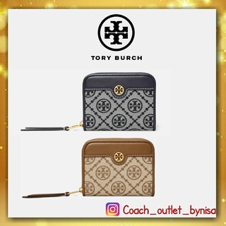 TORY BURCH MONOGRAM JACQUARD ZIP COIN CASE