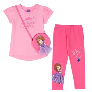 Disney Sofia the first Girl T-Shirt and Legging - เสื้อยืดเด็กผู้หญิง มีกระเป๋า และเลกกิ้ง เจ้าหญิงโซเฟีย สินค้าลิขสิทธ์แท้100% characters studio