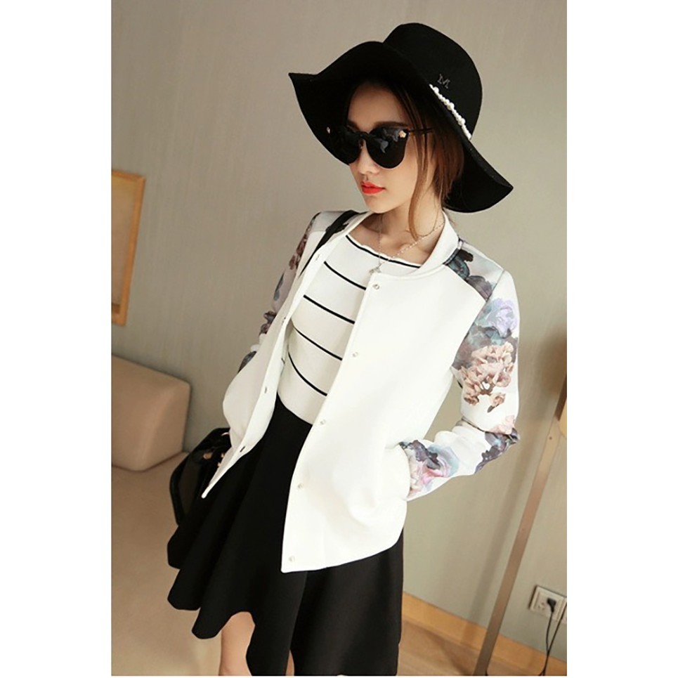 เสื้อแขนยาว-แจ็คเก็ตแขนยาว-แฟชั่นของผู้หญิง-เครื่องแบบเบสบอลสบาย-ๆ