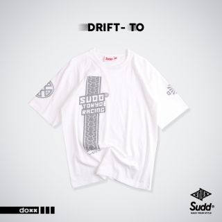 Sudd เสื้อยืดโอเวอร์ไซส์ รุ่น Drift-to สีขาว