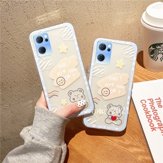 Ready Stock 2022 New Casing เคส  OPPO Reno 7 Z 5G 4G Reno7 Pro Phone Case Cartoon Bear Transparent Silicone Ultra Soft Case เคสโทรศัพท