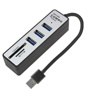 USB 3.0 Hub Combo Memory Card Reader SD Micro SD ขยาย 3 Port อ่านการ์ด SD Micro SD รองรับ USB 3.0/3.1