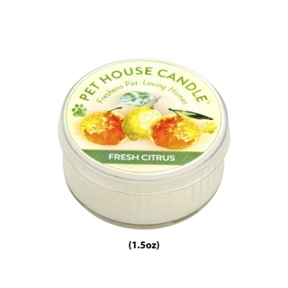 SALE Pet House Candle fresh citrus soy wax เทียนหอม ดับกลิ่น ปลอดภัย  สำหรับสัตว์ และ เด็ก กลิ่นหอมสดชื่น