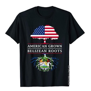 เสื้อยืดผ้าฝ้ายพรีเมี่ยม เสื้อยืดผ้าฝ้าย พิมพ์ลาย American Grown With Belizean Roots Belize พรีเมี่ยม สําหรับผู้ชาย 3D