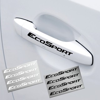 สติกเกอร์แต่งรถ PVC ลายตัวอักษร สำหรับติดมือจับประตูรถยนต์ Ford Focus EcoSport ปี 2012-2018 4 ชิ้น