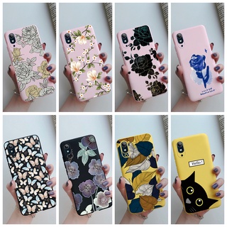 เคส Vivo Y1S Y91C Y90 1820 1929 ดอกไม้สวยงาม ทาสี สีลูกกวาด ซิลิโคนนิ่ม TPU เคสโทรศัพท์