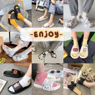 สินค้า 🍓EnJoy🍓 พร้อมส่ง (LT) รองเท้าแตะแบบสวม สวยน่ารักใส่สบาย ทนทาน รองเท้าสไตล์เกาหลี