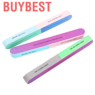 Buybest Colorful Multiple Side Nail Art Manicure Pedicure Tool Sanding Sponge Files Buffer Polisher