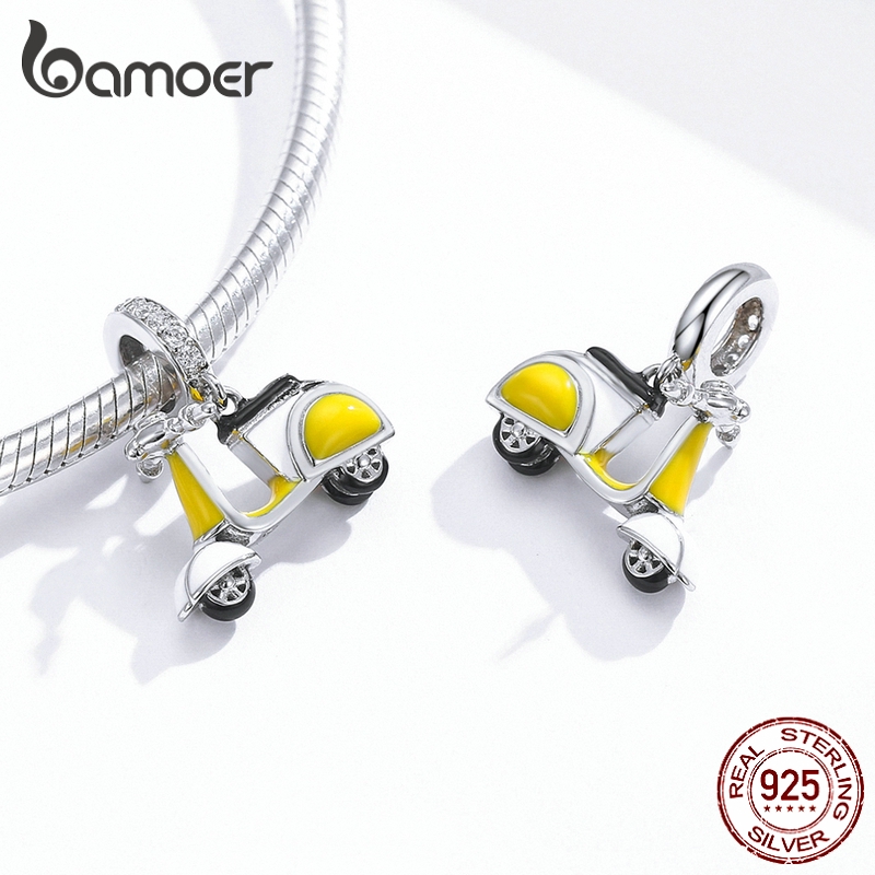 bamoer-จี้กําไลข้อมือ-เงิน-925-รูปรถจักรยานยนต์-สีเหลือง-diy-bsc136
