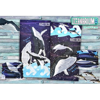 สินค้า Oceanarium_th H08 ผ้าบัฟ ลายวาฬ น้ำเงิน ระบายอากาศดี กันแสงยูวี