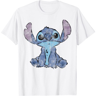 ราคาระเบิดDisney เสื้อยืดผู้ใหญ่ &amp; Stitch Distressed Stitch Portrait T-Shirts - เสื้อเชิ้ตผู้ชาย - เสื้อยืดผู้หญิง - เสื