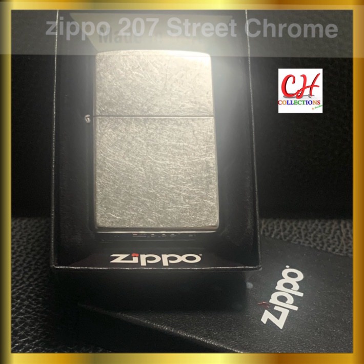 ไฟแช็คzippo-207-streetchrome-ซิปโป้ของแท้-สินค้าใหม่มือหนึ่งยังไม่ผ่านการใช้งาน-จึงยังไม่มีการเติมน้ำมันใดใด