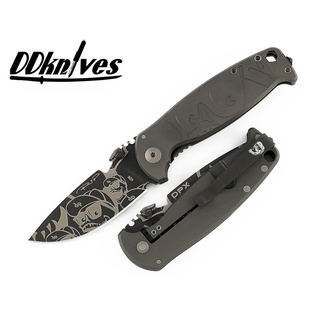 มีดพับ DPx HEST/F 3.0 Mr. DP DECADE M390 Laser Etched Plain Blade, Titanium Handles (DPHSF020)