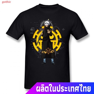 【hot sale】gothic เสื้อยืดลำลอง Trafalgar Law One Piece Anime T Shirt Streetwear Plus Size Cotton Crewneck Custom Short S