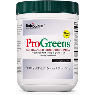 NutriCology ProGreens Powder - Broad-Spectrum Nutritional Support, LactoSpore - 265 g (9.27 ออนซ์)