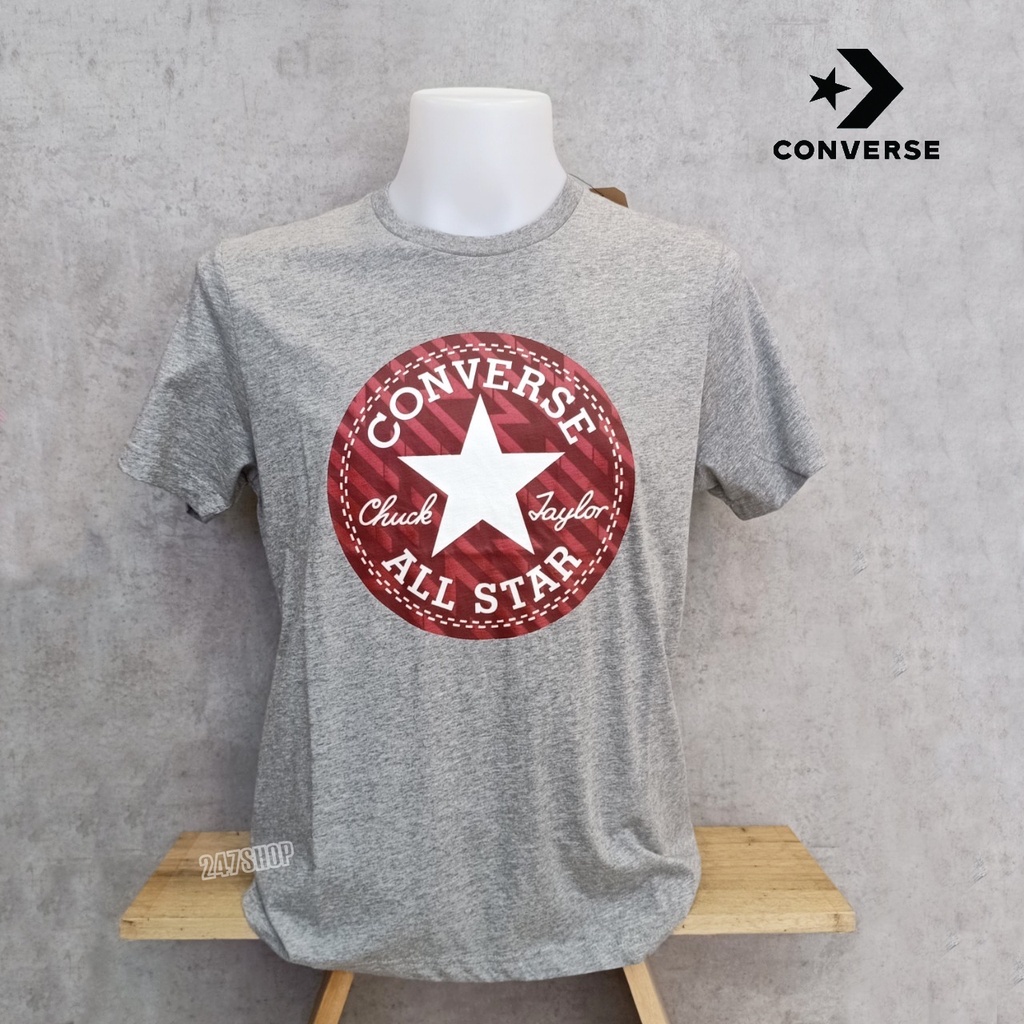 เสื้อยืดคอนเวิร์ส-ของแท้100-เสื้อคอนเวิร์ส-converse-clothing-12-31387cgy-สีเทา-พร้อมส่ง-yy0079