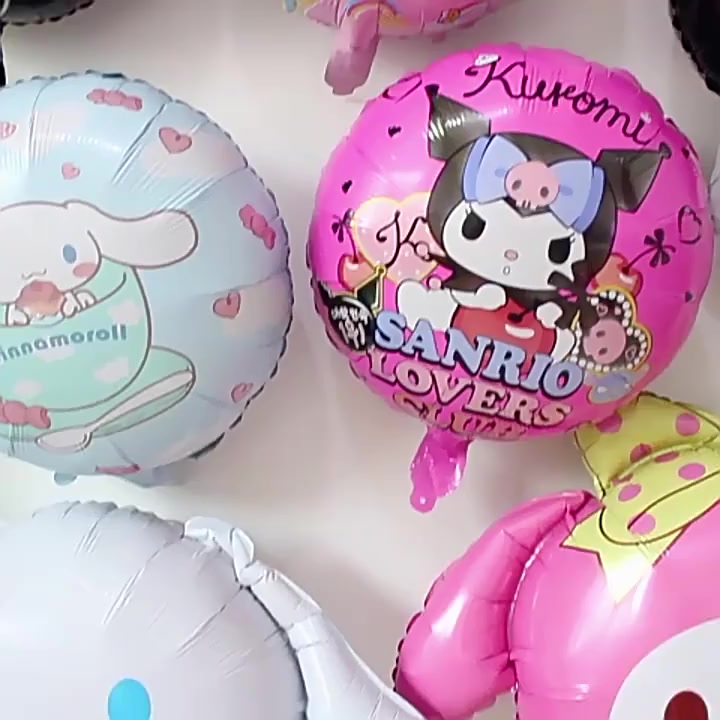 sanrio-ลูกโป่ง-รูปการ์ตูนอนิเมะ-kuromi-my-melody-cinnamoroll-น่ารัก-พร็อพถ่ายรูป-สําหรับตกแต่งปาร์ตี้วันเกิด