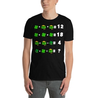 เสื้อยืด พิมพ์ลายคณิตศาสตร์ Shamrock Equation Funny St Patricks Day สไตล์คลาสสิก ไม่ซ้ําใคร สําหรับผู้ชาย 698306