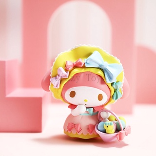 Miniso ตุ๊กตาฟิกเกอร์ Sanrio My Melody Tea Party Blind Box น่ารัก สําหรับเด็กผู้หญิง