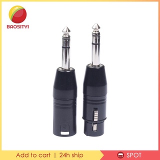 3-Pin XLR Female to 1/4" 6.35mm TRS Stereo Male Jack Audio Cable Mic Adapter