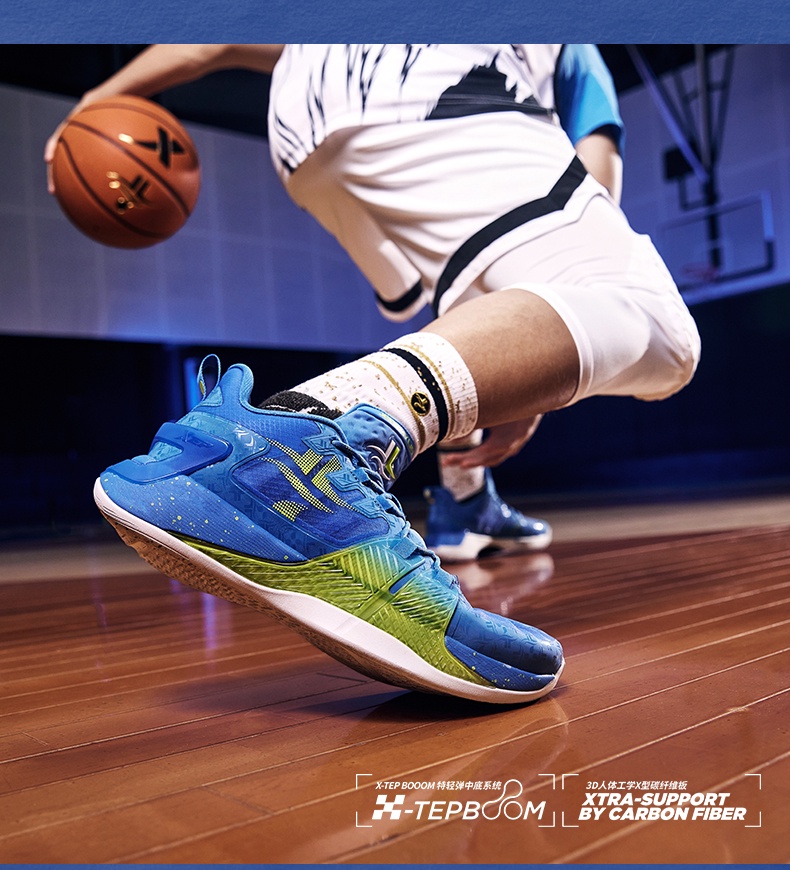 รายละเอียดเพิ่มเติมเกี่ยวกับ Xtep Jlin2 Jeremy Lin รองเท้าบาสเก็ตบอล รองเท้ากีฬาสําหรับผู้ชาย สีใหม่สีม่วง