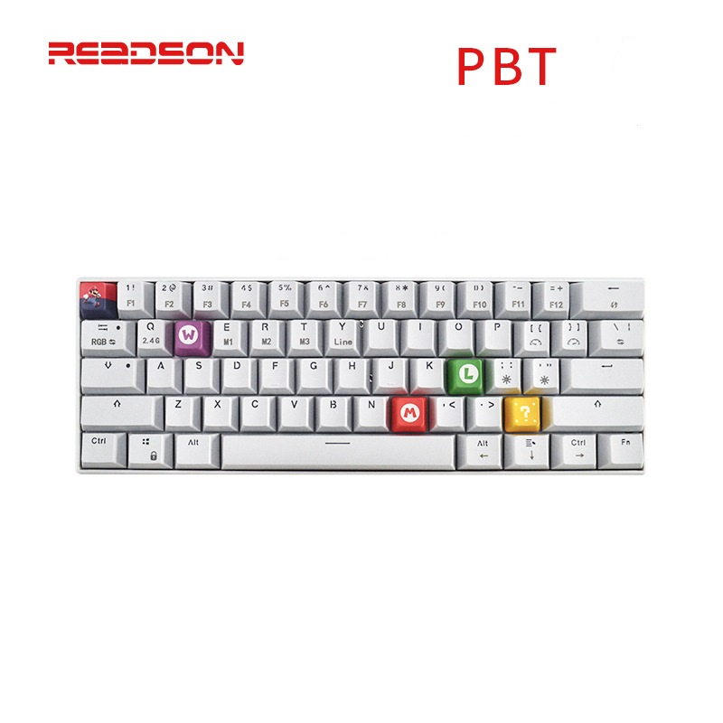 pbt-keycap-mario-pacman-5-ปุ่ม-แต่งคีบอร์ด-ปุ่มคีย์บอร์ด-for-mechanical-keyboard-keycap