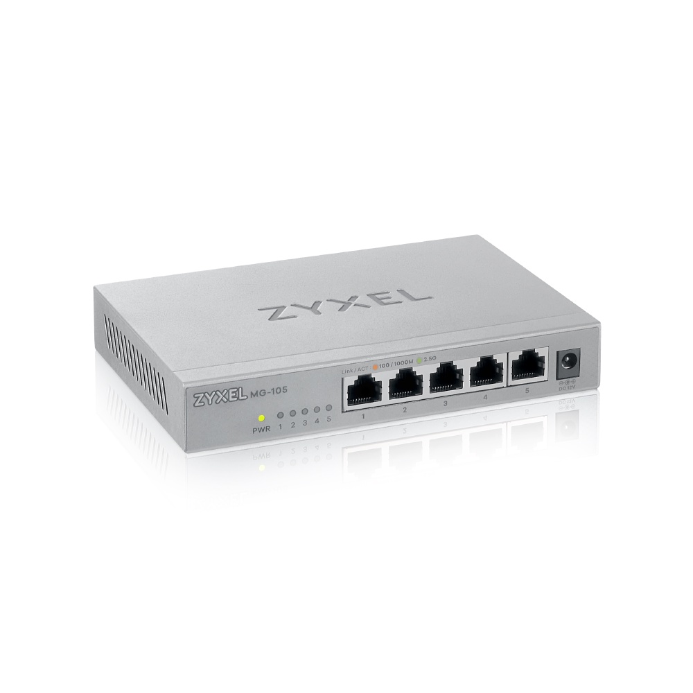 ภาพสินค้าZYXEL MG-105 5 พอร์ต 2.5GbE Unmanaged Desktop Switch สวิตซ์ จากร้าน zyxel_officialstore บน Shopee ภาพที่ 3