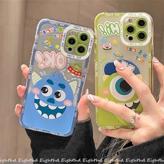 เคสโทรศัพท์มือถือ ซิลิโคนนิ่ม กันกระแทก ลายมอนสเตอร์แฮปปี้ สําหรับ iPhone 13 12 11 Pro Max X XR Xs Max 6 7 8 Plus SE 2020