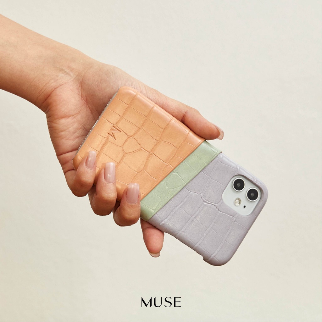 ภาพหน้าปกสินค้า( ลดเพิ่ม 65.-) MUSE 3Tone Card Holder Phone Case COLORFUL (11/11Pro/11Pro Max) จากร้าน muse.onthemove บน Shopee