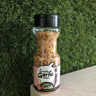 Garlic flake กระเทียมเฟลคปรุงรส ขนาด 80 กรัม รสเกลือหิมาลายัน Himalayan salt flavoured กระเทียมอบกรอบ โรยสลัด