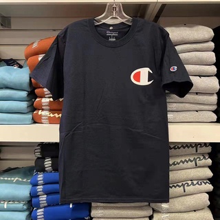 [S-5XL] Champion champion เสื้อยืดลําลอง ผ้าฝ้าย แขนสั้น คอกลม ใส่สบาย เรียบง่าย แฟชั่นฤดูร้อน สําหรับผู้ชาย