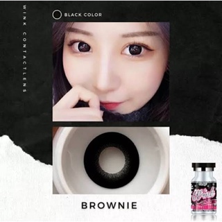 ✨ Brownie black บิ๊กอายสีดำ  ขนาดตาโต Bigeyes black ☀️กรองแสง uv (บิ๊กอาย คอนแทคเลนส์ Bigeye